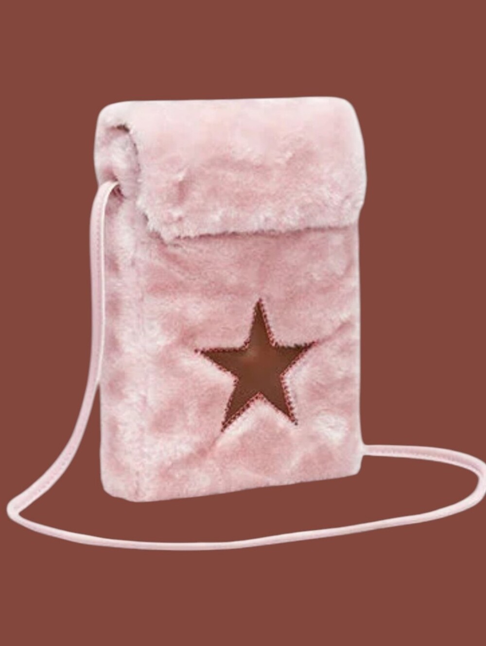 NWT Chuck Taylor All Star Converse Pink Faux-Fur Crossbody Plush